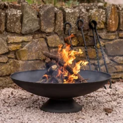 Cast Iron Disc Fire Pit - Large -Garden & Outdoors pr2000014001 card5 lg