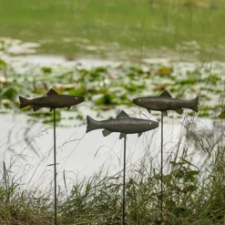 Antique Pewter Metal Trout Stake -Garden & Outdoors pr2000028881 card10 lg