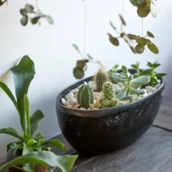 Rough Cast Aluminium Bowl - Charcoal Black -Garden & Outdoors pr2000028887 card3 lg