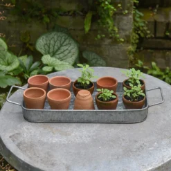Terracotta Grow Pots - Set Of 10 With Tray 11 Terracotta Grow Pots - Set Of 10 With Tray -Garden & Outdoors pr2000029288 card3 lg
