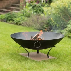 Iron Disc Fire Pit Bowl With Tripod Base 9 Iron Disc Fire Pit Bowl With Tripod Base -Garden & Outdoors pr2000029435 card4 lg