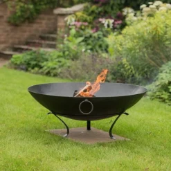 Iron Disc Fire Pit Bowl With Tripod Base 10 Iron Disc Fire Pit Bowl With Tripod Base -Garden & Outdoors pr2000029435 card5 lg