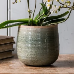 Crackle Glaze Plant Pot - Mint 5 Crackle Glaze Plant Pot - Mint -Garden & Outdoors pr2000031226 card3 lg