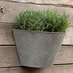 Aged Embossed Wall Planter - Aged Zinc -Garden & Outdoors pr2000033942 card4 lg