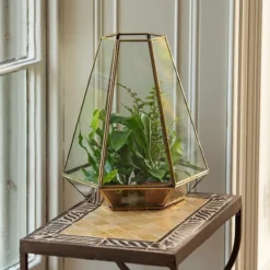 Terrarium With Brass Base Tray -Garden & Outdoors pr2000034059 card4 lg