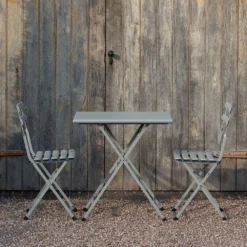 Rome Folding Bistro Set - Cloud Grey 10 Rome Folding Bistro Set - Cloud Grey -Garden & Outdoors pr2000035668 card3 lg