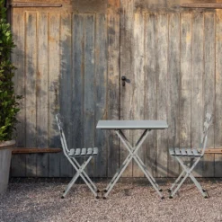 Rome Folding Bistro Set - Cloud Grey 13 Rome Folding Bistro Set - Cloud Grey -Garden & Outdoors pr2000035668 card6 lg