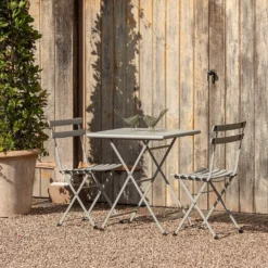Rome Folding Bistro Set - Cloud Grey 15 Rome Folding Bistro Set - Cloud Grey -Garden & Outdoors pr2000035668 card8 lg