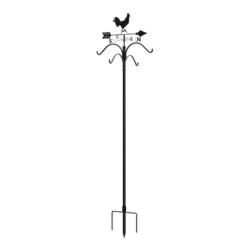 Rooster Double Weathervane Shepherd Hook