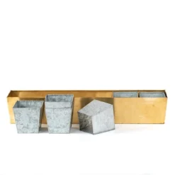 Brass Windowsill Tray With 6 Grow Pods 15 Brass Windowsill Tray With 6 Grow Pods -Garden & Outdoors pr2000037506 card8 lg