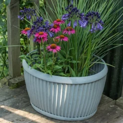 Oval Zinc Dolly Tub Pot
