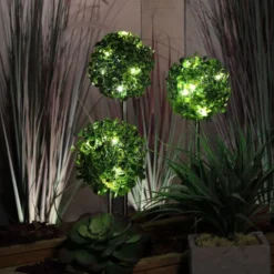 Solar Topiary Stake Lights - 3 Pack