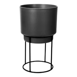 Matt Black Planter With Stand 7 Matt Black Planter With Stand -Garden & Outdoors pr2000038250 card4 lg