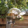 Brushed Brass Hanging Bird Feeding Dome