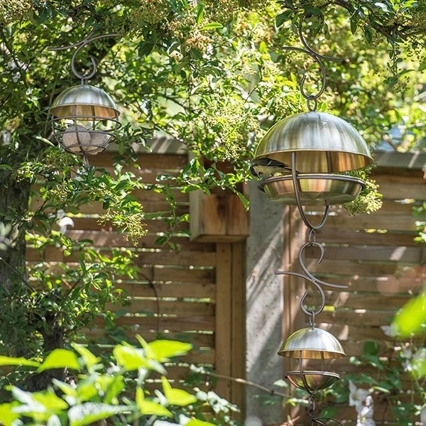 Brushed Brass Satellite Fat Ball Feeder 4 Brushed Brass Satellite Fat Ball Feeder - Image 4