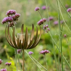 Flower Stake Tealight Holder - Antique Brass -Garden & Outdoors pr2000040770 card3 lg