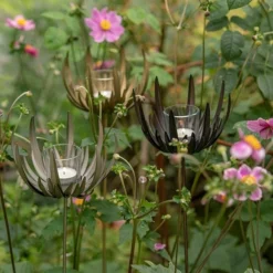 Flower Stake Tealight Holder - Antique Brass -Garden & Outdoors pr2000040770 card7 lg