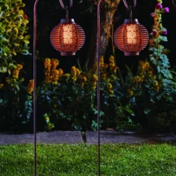 Forli Flaming Lanterns - Set Of 2