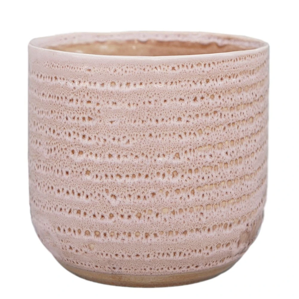Reactive Glaze Plant Pot - Pink 2 Reactive Glaze Plant Pot - Pink - Image 2