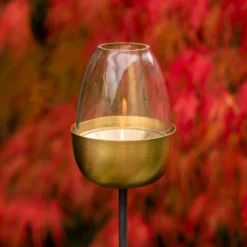 Tulip Stake Tealight Holder (adjustable Height) - Brushed Brass 12 Tulip Stake Tealight Holder (adjustable Height) - Brushed Brass -Garden & Outdoors pr2000041729 card5 lg