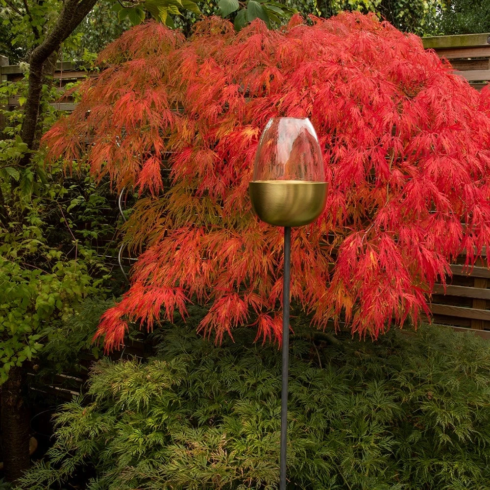 Tulip Stake Tealight Holder (adjustable Height) - Brushed Brass 6 Tulip Stake Tealight Holder (adjustable Height) - Brushed Brass - Image 6