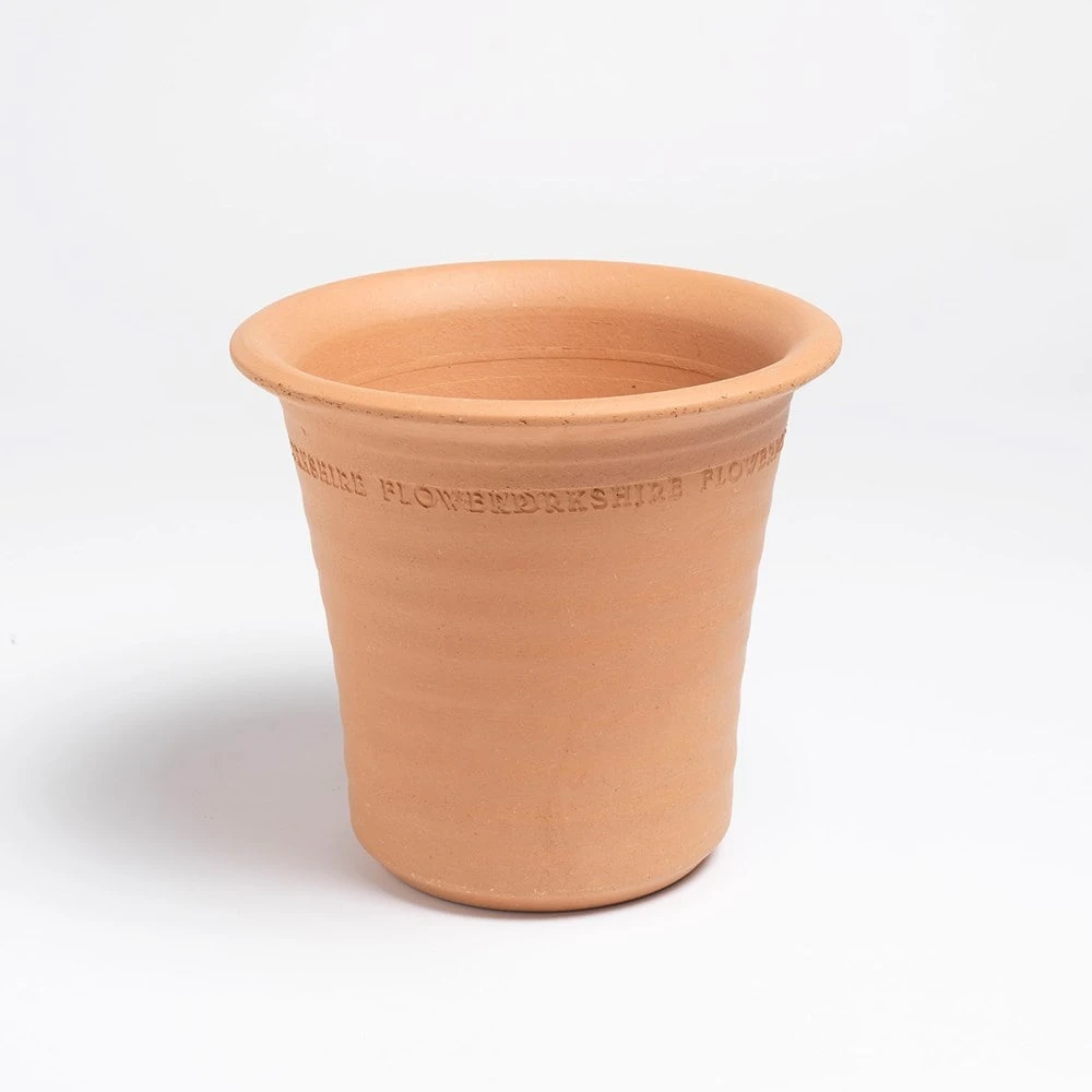 Terracotta Ribbed Flowerpot Small 2 Terracotta Ribbed Flowerpot Small - Image 2