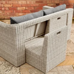 Lounge Set With Storage And Grey Cushions 7 Lounge Set With Storage And Grey Cushions -Garden & Outdoors pr2000045424 card4 lg