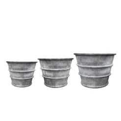 Greystoke Ribbed Planter - Aged Zinc -Garden & Outdoors pr2000046295 card4 lg