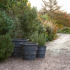 Greystoke Ribbed Planter - Aged Zinc -Garden & Outdoors pr2000046295 card5 lg