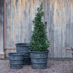 Greystoke Ribbed Planter - Aged Zinc -Garden & Outdoors pr2000046295 card6 lg