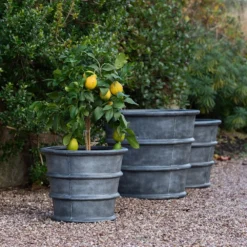 Greystoke Ribbed Planter - Aged Zinc -Garden & Outdoors pr2000046295 card9 lg