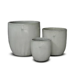 Glazed Ceramic Pot - White -Garden & Outdoors pr2000046300 card9 lg