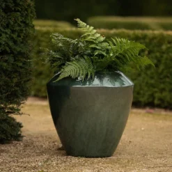 Glazed Terracotta Feature Pot - Moss Green -Garden & Outdoors pr2000046302 card6 lg