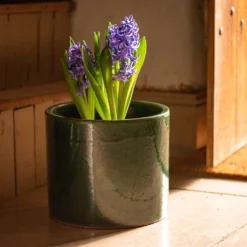 Glazed Ceramic Cylinder Crackle Green -Garden & Outdoors pr2000046309 card6 lg