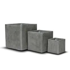 Cement Cube Pot - Waxed 13 Cement Cube Pot - Waxed -Garden & Outdoors pr2000046317 card7 lg