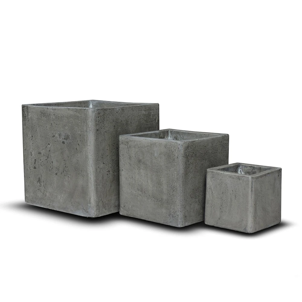 Cement Cube Pot - Waxed 7 Cement Cube Pot - Waxed - Image 7