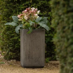 Tall Cement Cube Pot - Waxed -Garden & Outdoors pr2000046318 card8 lg