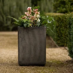 Tall Cement Cube Pot - Waxed -Garden & Outdoors pr2000046318 card9 lg