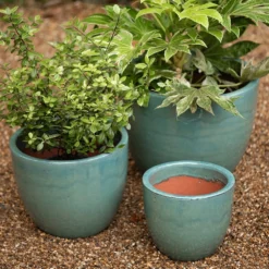 Glazed Terracotta Pot - Reef Blue 9 Glazed Terracotta Pot - Reef Blue -Garden & Outdoors pr2000046329 card4 lg