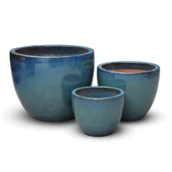 Glazed Terracotta Pot - Reef Blue 11 Glazed Terracotta Pot - Reef Blue -Garden & Outdoors pr2000046329 card6 lg