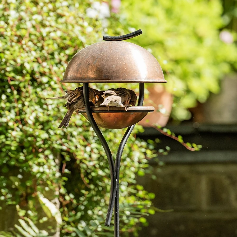 Stake Bird Feeder - Copper 2 Stake Bird Feeder - Copper - Image 2