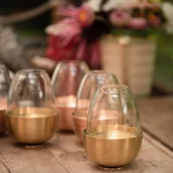 Tulip Tealight Holder - Brass -Garden & Outdoors pr2000046889 card5 lg