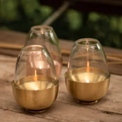 Tulip Tealight Holder - Brass -Garden & Outdoors pr2000046889 card6 lg