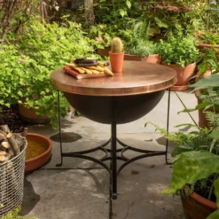 Fire Pit/table With Copper Top - Low -Garden & Outdoors pr2000046896 card10 lg