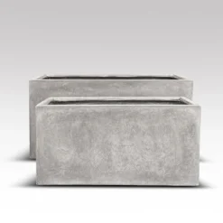 Rectangular Terrace Planter - Weathered Cement -Garden & Outdoors pr2000048710 card3 lg