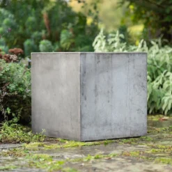 Square Terrace Planter - Weathered Cement -Garden & Outdoors pr2000048722 card6 lg