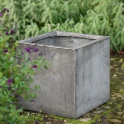 Square Terrace Planter - Weathered Cement -Garden & Outdoors pr2000048722 card9 lg