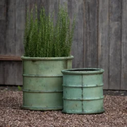 Greenwich Barrel Planter - Verdigris -Garden & Outdoors pr2000048731 card9 lg
